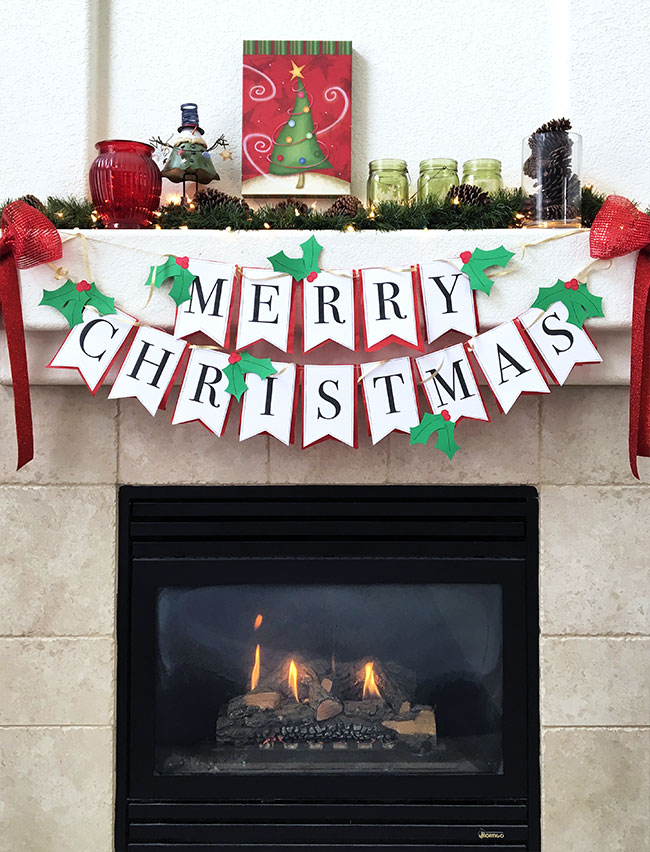 DIY Christmas Banner With Free Printable The Country Chic Cottage