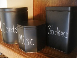 DIY Chalkboard Kitchen Canisters Set - Angie Holden The Country Chic ...