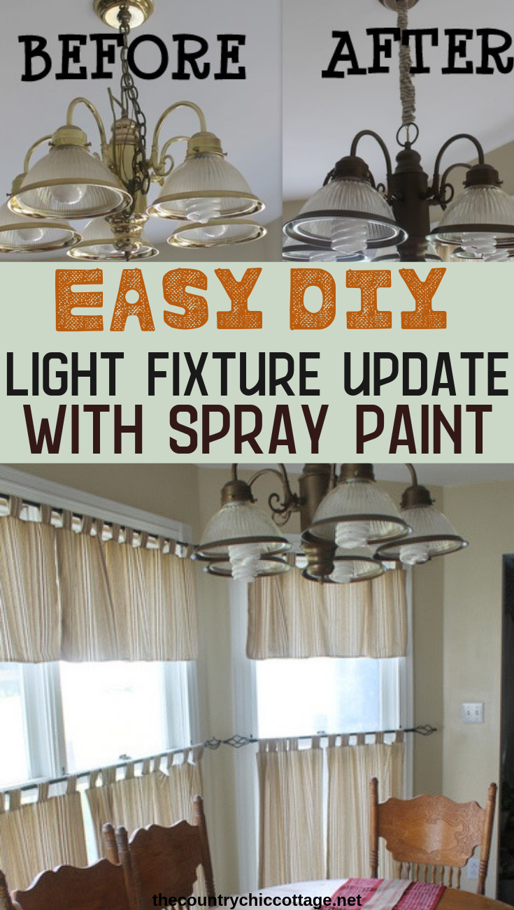 How To Update a Brass Light Fixture with Spray Paint - In My Own Style