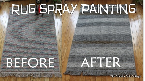 DIY Painted Rug: How To Spray Paint A Rug - Angie Holden The