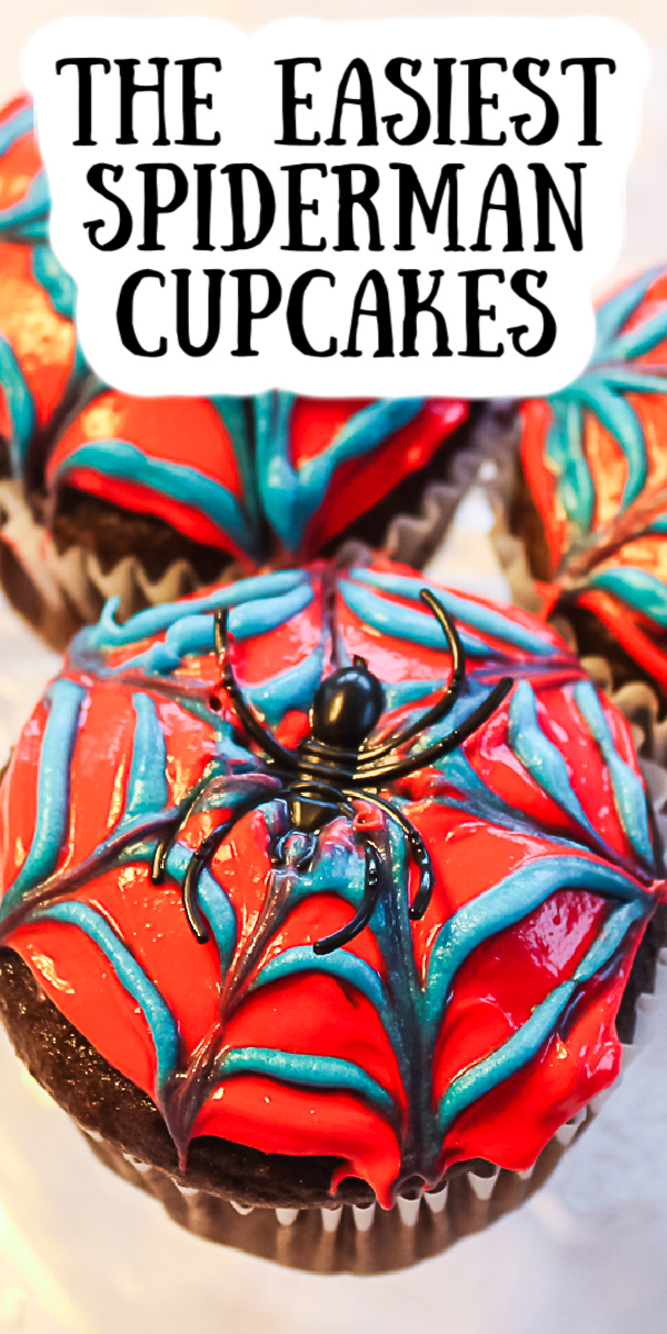The Easiest Spiderman Cupcakes Ever - Angie Holden The Country Chic Cottage