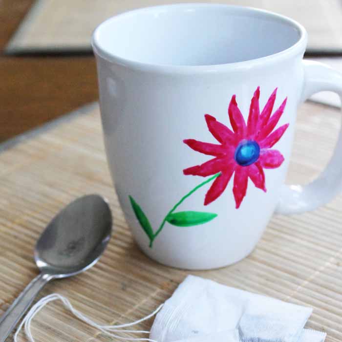 How to Paint Glass Coffee Mugs Permanently with Video Tutorial