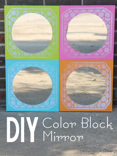 DIY Color Block Mirror post image