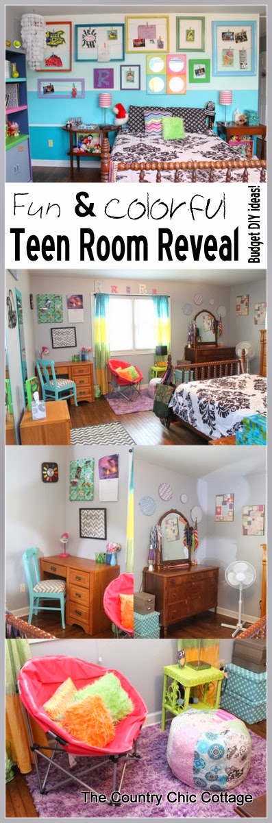 Teen Room Reveal - come see my fun and colorful room on a budget ...