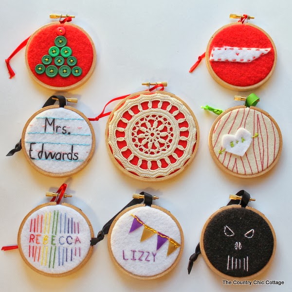 Tutorial: Embroidery Hoop Ornaments - The Classic Applique