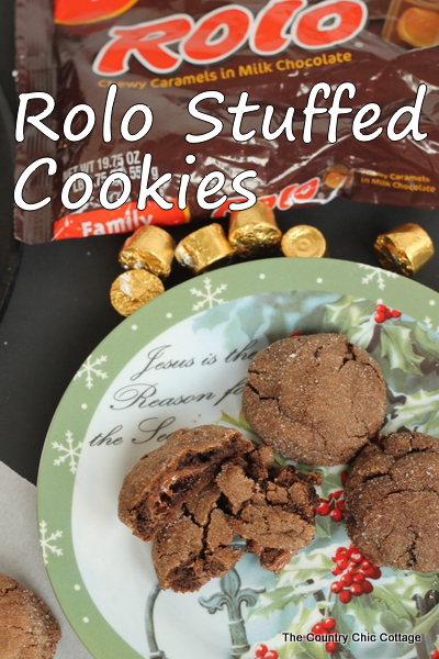 Rolo Stuffed Cookies -- a perfection combination of chocolate and caramel all in one delicious cookie!