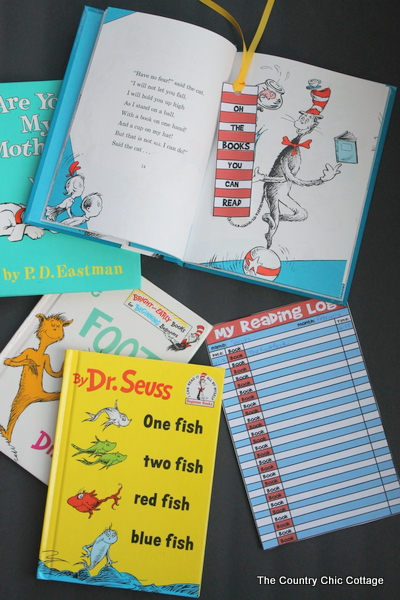 Seuss Bookmark and Reading Log Printable - The Country Chic Cottage