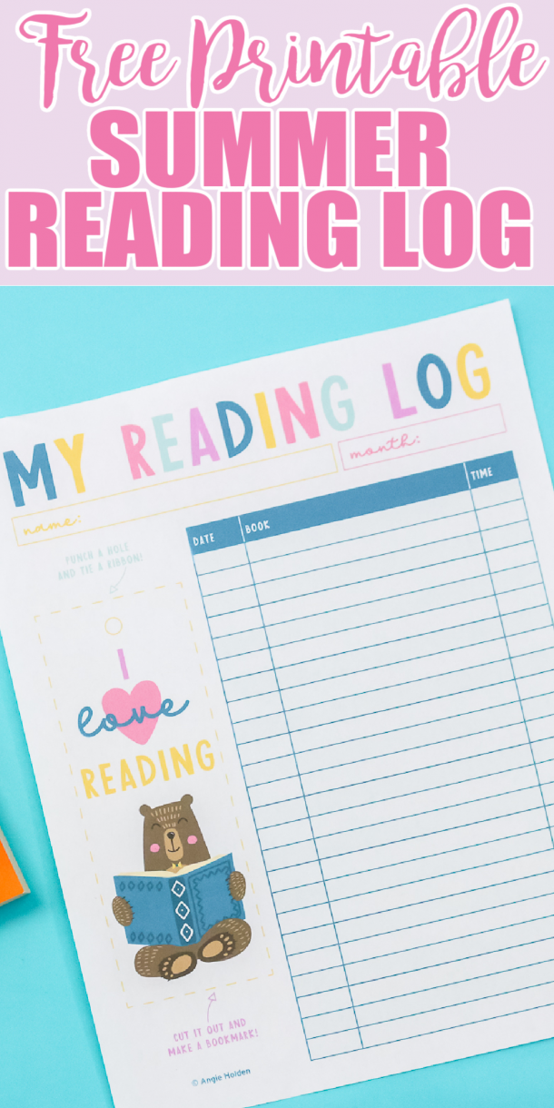 Free Printable Reading Log for Kids - Angie Holden The Country Chic Cottage