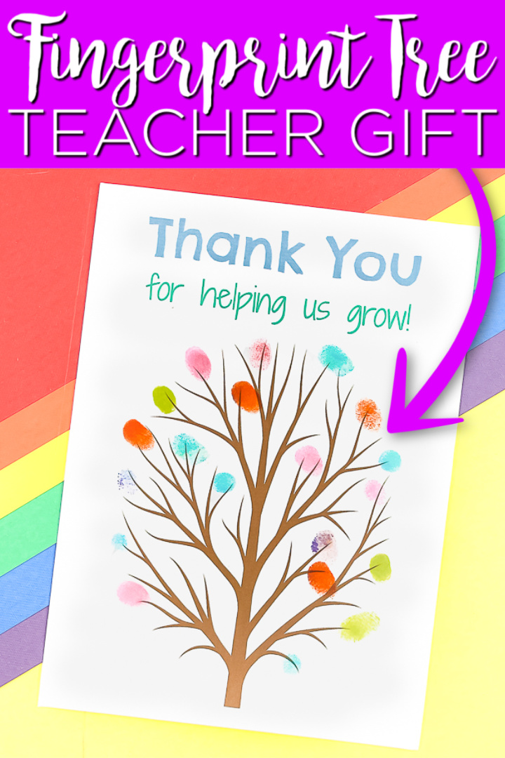 Customized Fingerprint Tree Gift For Teachers Angie Holden The