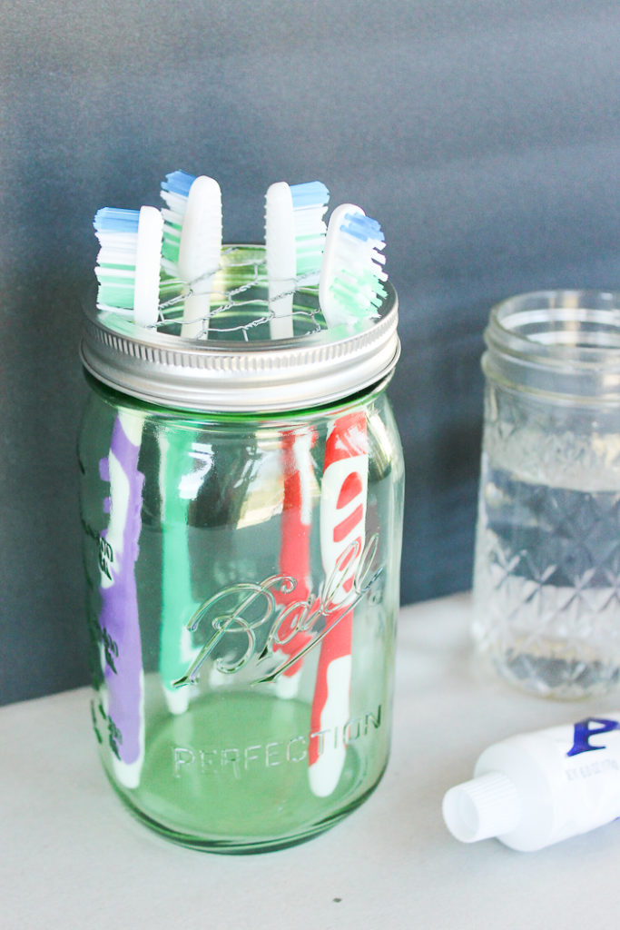 DIY Mason Jar Toothbrush Holder Angie Holden The Country Chic Cottage