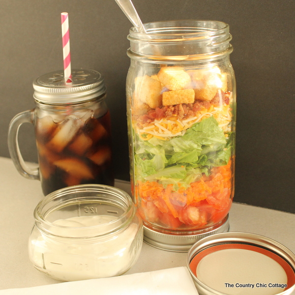 Mason Jar Salad Container - Angie Holden The Country Chic Cottage