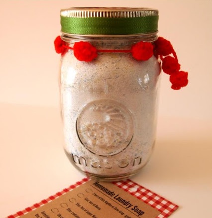 Homemade Laundry Soap Mason Jar Gift by My Very Educated Mother