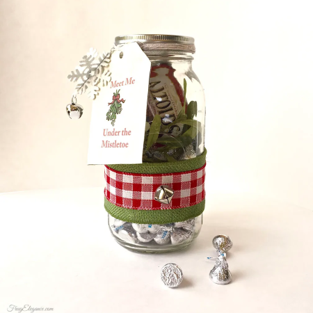 Mason Jar Gift Christmas Kiss Kit by Frug Elegance