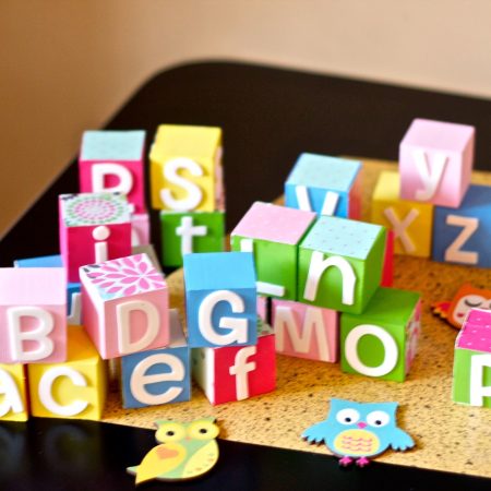 Baby Shower Craft Ideas DIY Baby Blocks by Chasing Davies