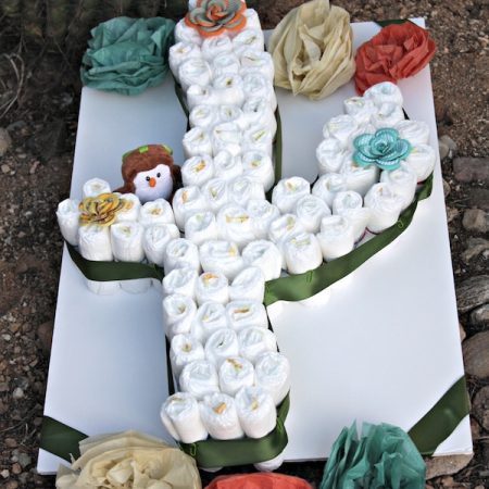 DIY Cactus Diaper Cake by Desert Chica