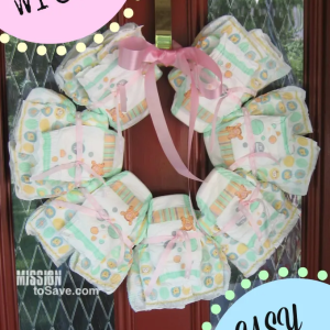 DIY Diaper Wreath by Mission To Save