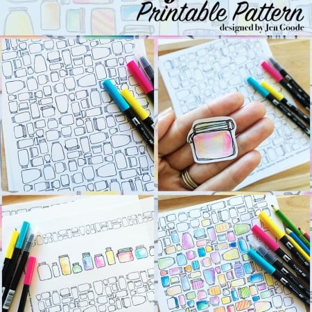 Mason Jar Pattern Printable set by Jen Goode