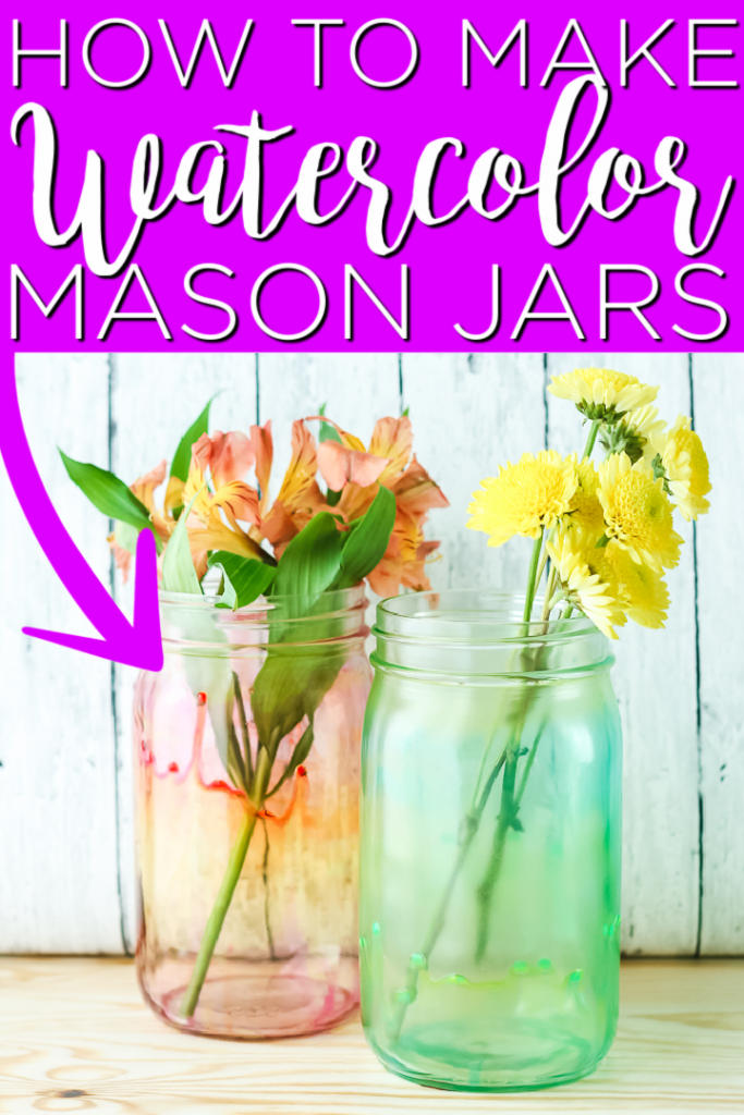 Watercolor Mason Jar Vases That Are Easy to Make - Angie Holden The Country  Chic Cottage