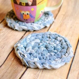 Fabric Crochet Coaster Pattern from Petals to Picots