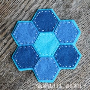 Felt Hexagon Coasters from Sugar Bee Crafts