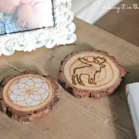 Handmade Rustic Coasters from Making It in the Mountains