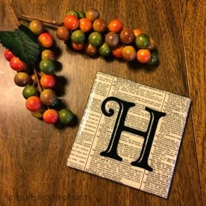 Monogrammed Tile Coaster from Stuff-n-Such by Lisa