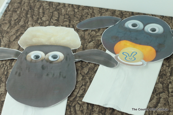 Shaun The Sheep Paper Bag Puppets #ShaunTheSheep - The Country Chic Cottage