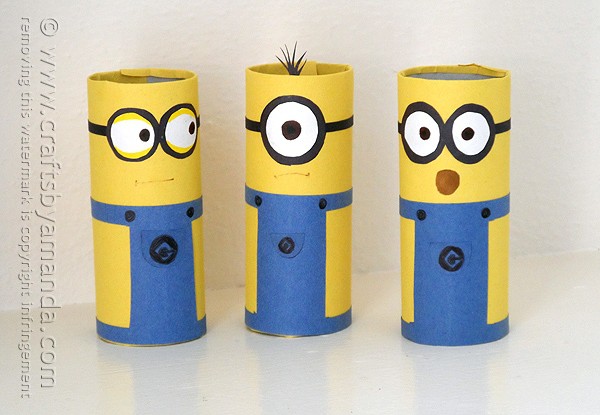 Cardboard Tube Minions by Crafts By Amanda