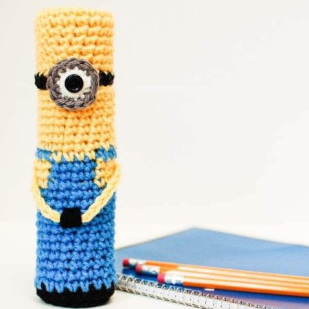 Crochet Minion Pencil Case by Petals to Picots