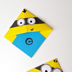 Easy Minion Corner Bookmarks by Red Ted Art