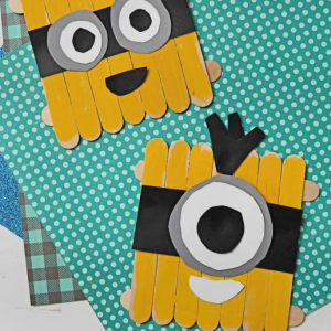 Popsicle Stick Minions Kids Craft by Glued To My Crafts Blog