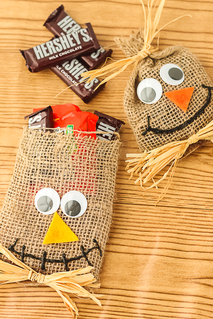 Scarecrow DIY Halloween Treat Bags The Country Chic Cottage