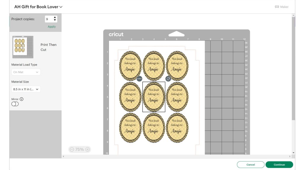 Multiple images for print then cut