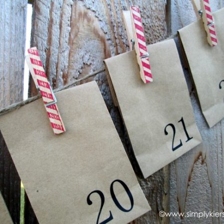 Paper Sack & Clothespin Advent Calendar by Old Salt Farm