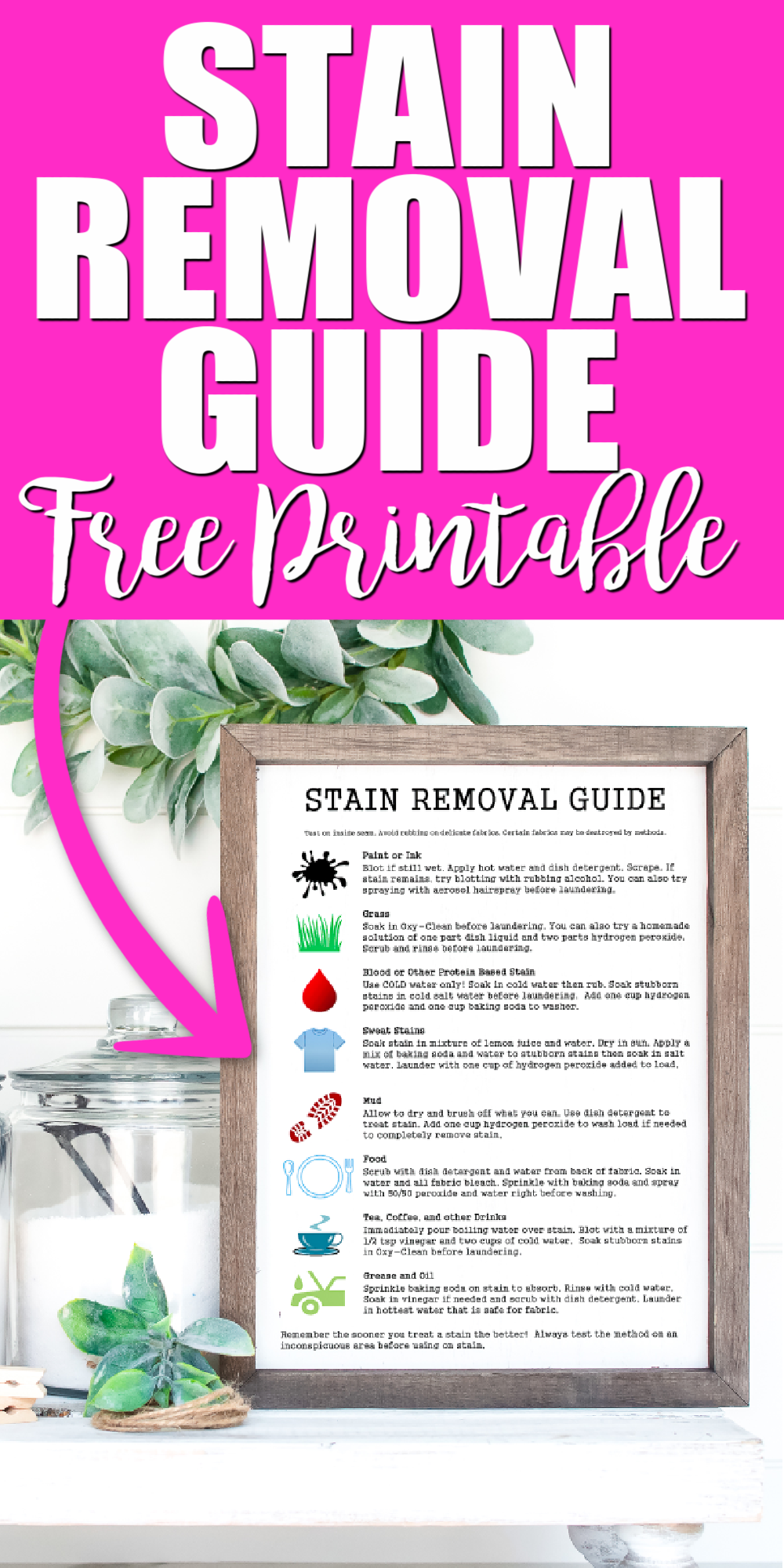 Stain Removal Guide Free Printable for Your Home - Angie Holden The ...