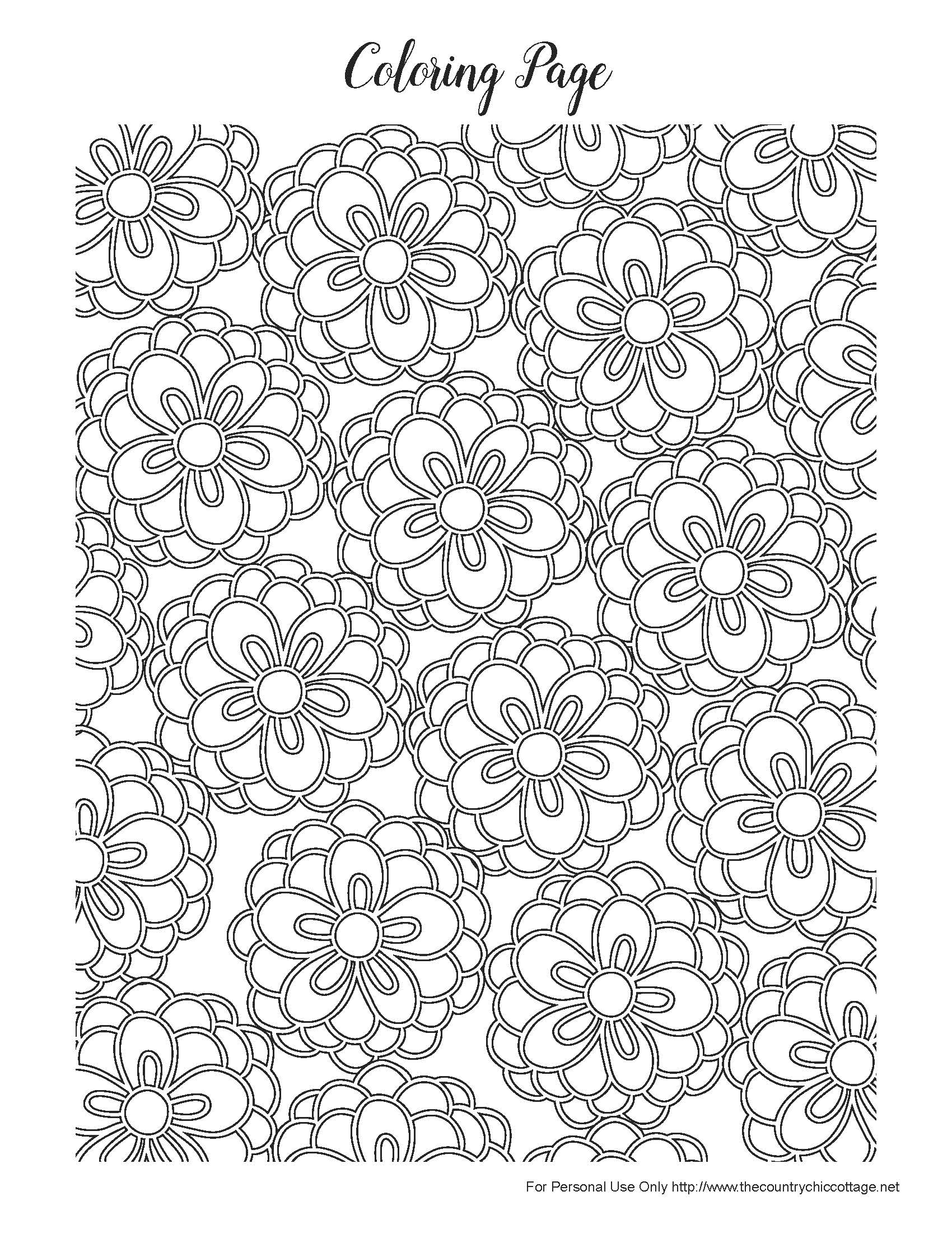 Free Spring Flowers Coloring Pages 6
