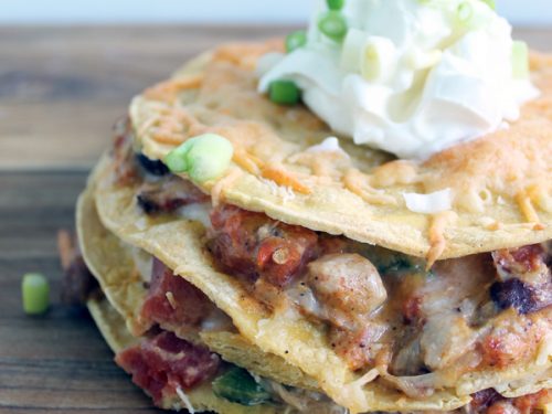 Chicken Tortilla Stack Recipe The Country Chic Cottage