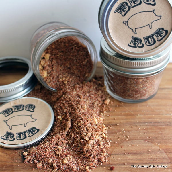 BBQ Rub Mason Jar