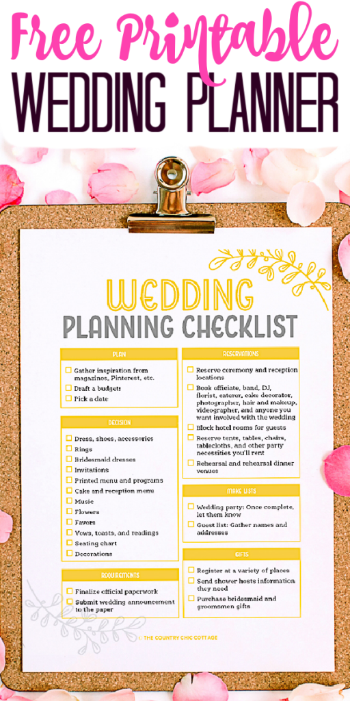 Free Printable Wedding Planner Perfect for Brides - Angie Holden The ...