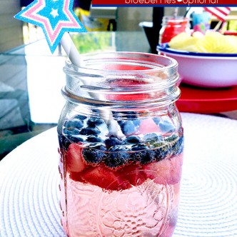 A fun patriotic drink recipe plus cute patriotic straws you can make yourself