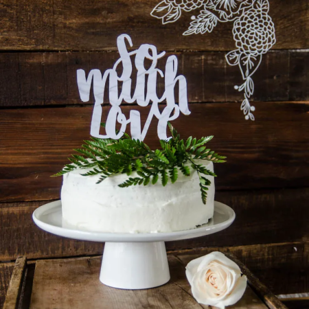 DIY Wedding Cake Topper So Much Love by Lemon Thristle