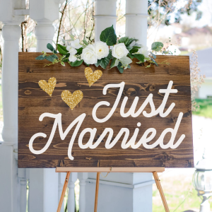 Just Married Sign by Happiness is Homemade