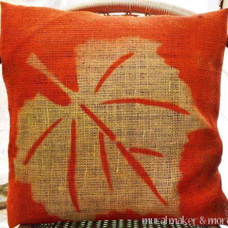 Burlap Fall Pillow by Just Paint It