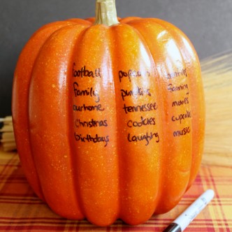 Thankful Pumpkin Craft - A Thanksgiving Tradition - Angie Holden The ...