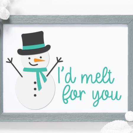 Free Cute Snowman SVG File for Cricut & Silhouette by Hey Let's Make Stuff