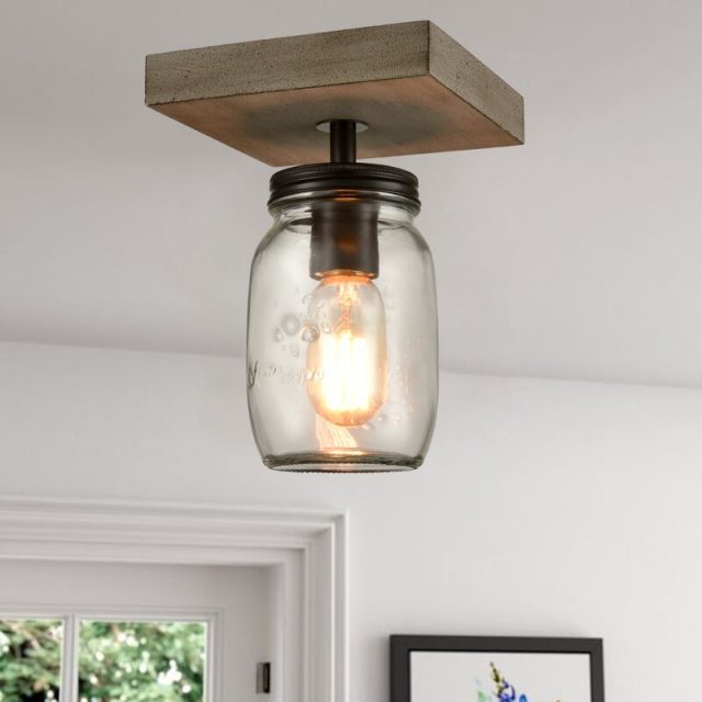 Mason Jar Kitchen Lights For Your Home Angie Holden The Country Chic   Hunsicker1 Light422SemiFlushMount 640x640 