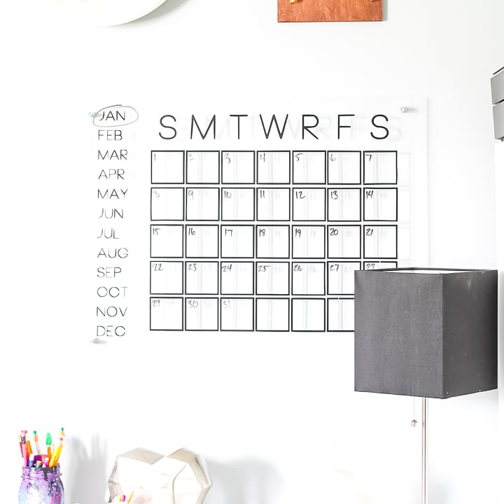 DIY Acrylic Calendar for Organizing - Angie Holden The Country