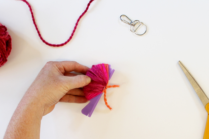 How to Make Pom Pom Keychains - Angie Holden The Country Chic Cottage