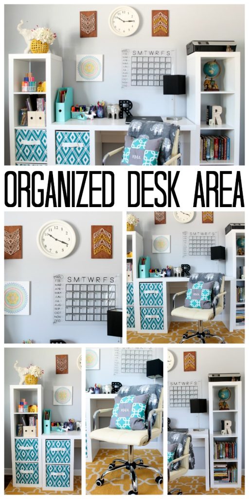 Organized Desk Area for a Teen Room - Angie Holden The Country Chic Cottage