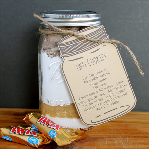 Twix Cookie Mix in a Jar Gift Idea - Angie Holden The Country Chic Cottage